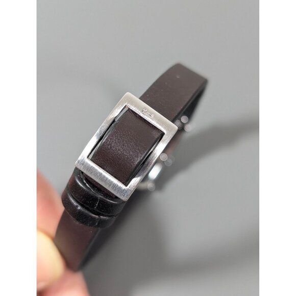 Keep Collective Believe Charm Bracelet Brown Black reversible Leather 8 in - Picture 16 of 16